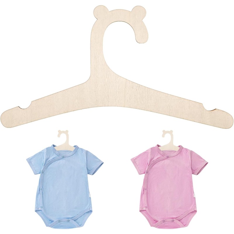 Baby Nursery Girl - Babykledingrek Schattige beer Houten kinderkledinghanger Thuis