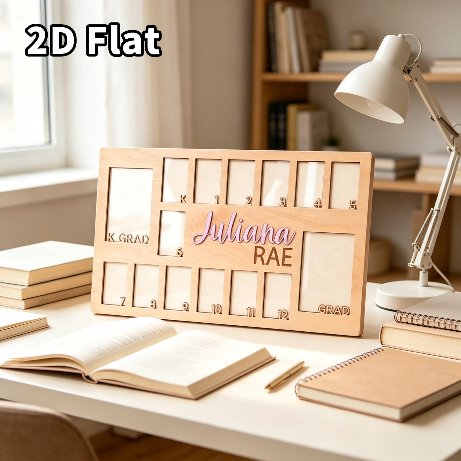 Baby Nursery Office - 1Pc Custom Grade Fotolijst Houten Plaquette