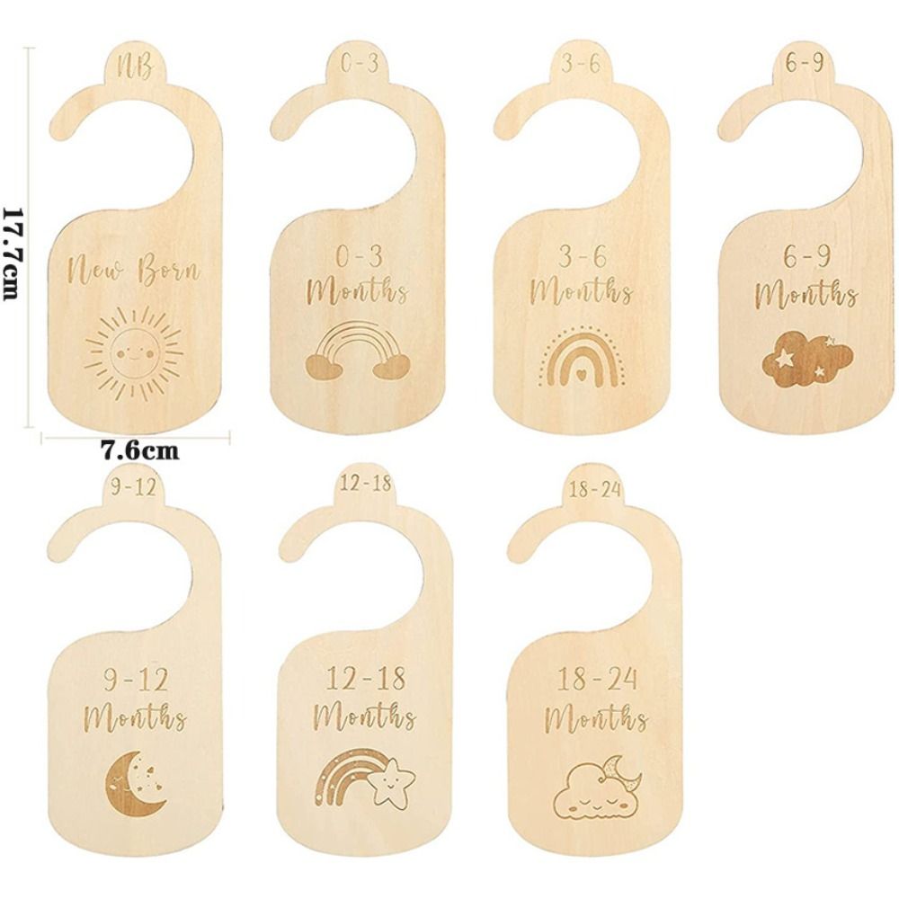 Baby Nursery Closet - 7/8 Stuks Houten Babykastverdeler Cartoon Hangende