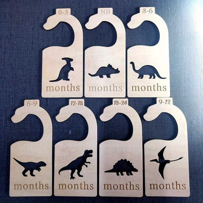 Baby Nursery Closet - 7 stuks houten babykastorganizers hangende kastverdelers
