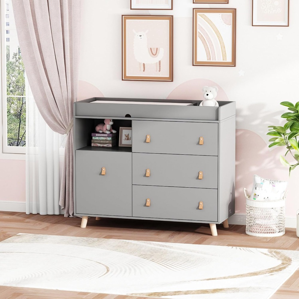 Baby Nursery Laundry Basket - Babycommode commode, twee-in-één kinderkamerkist, ladenplank en