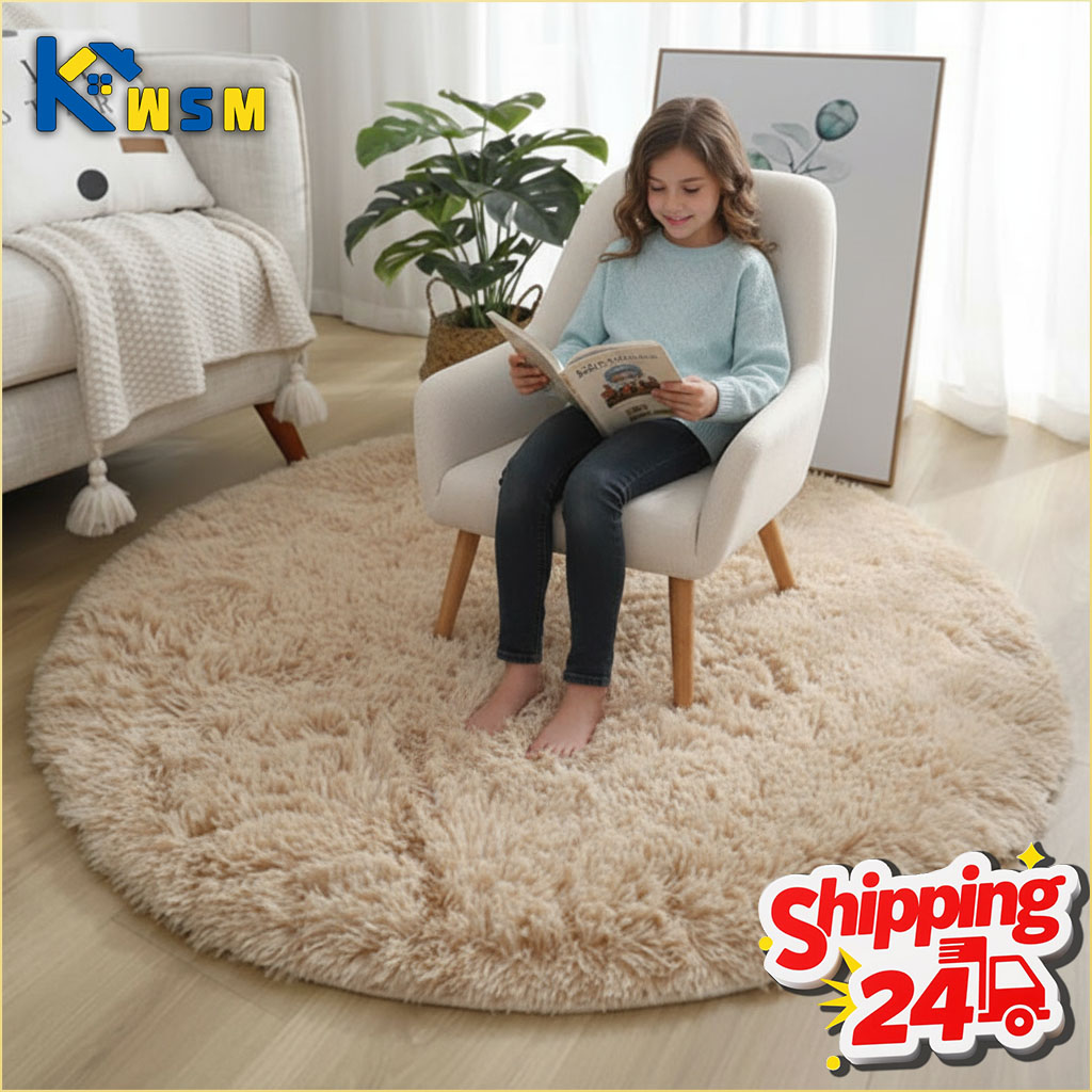 Baby Nursery Game - Superzacht pluizig rond tapijt pluche tapijt