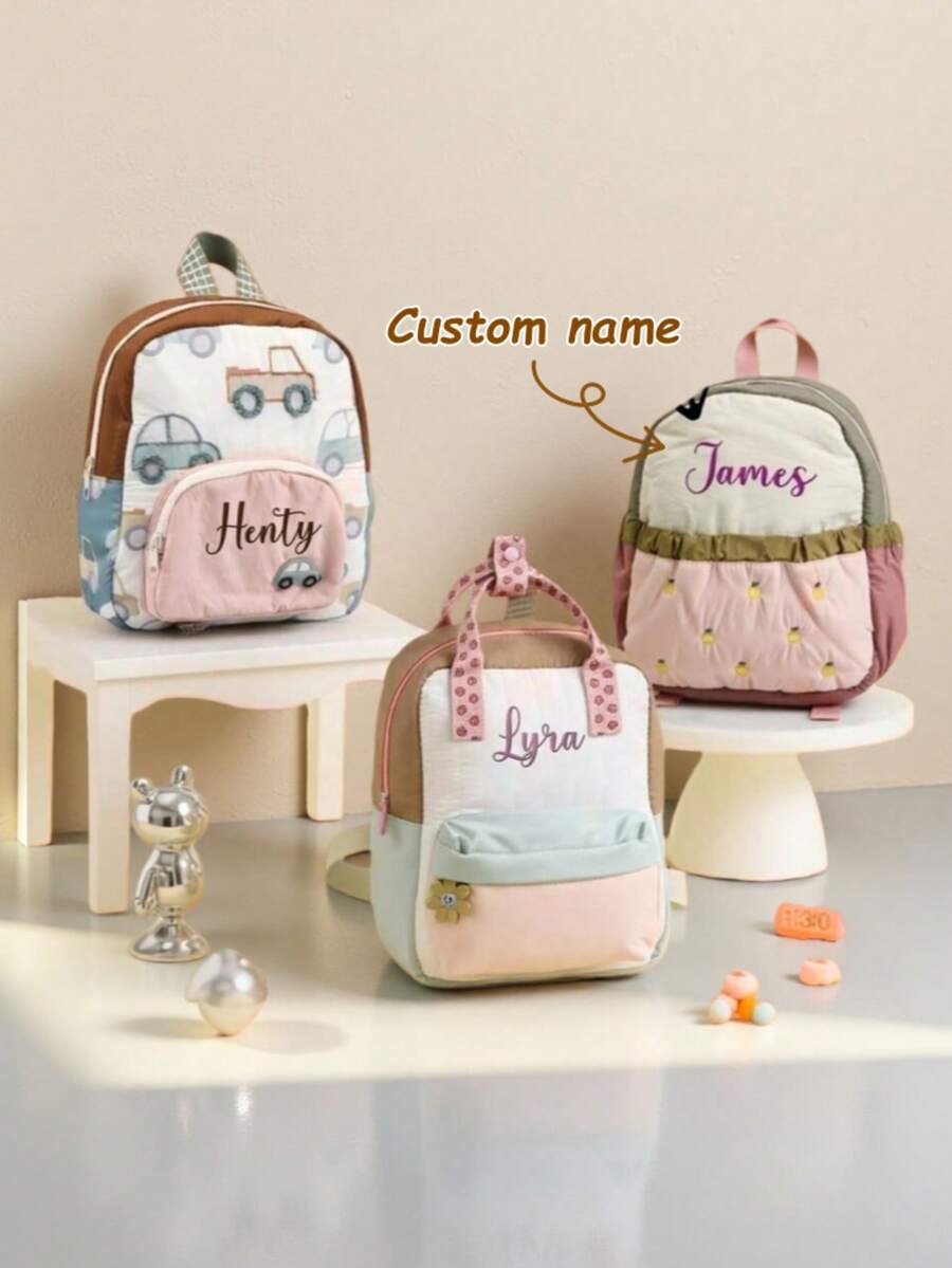 Baby Nursery Backpack - Aangepaste naam geborduurde schattige rugzak voor