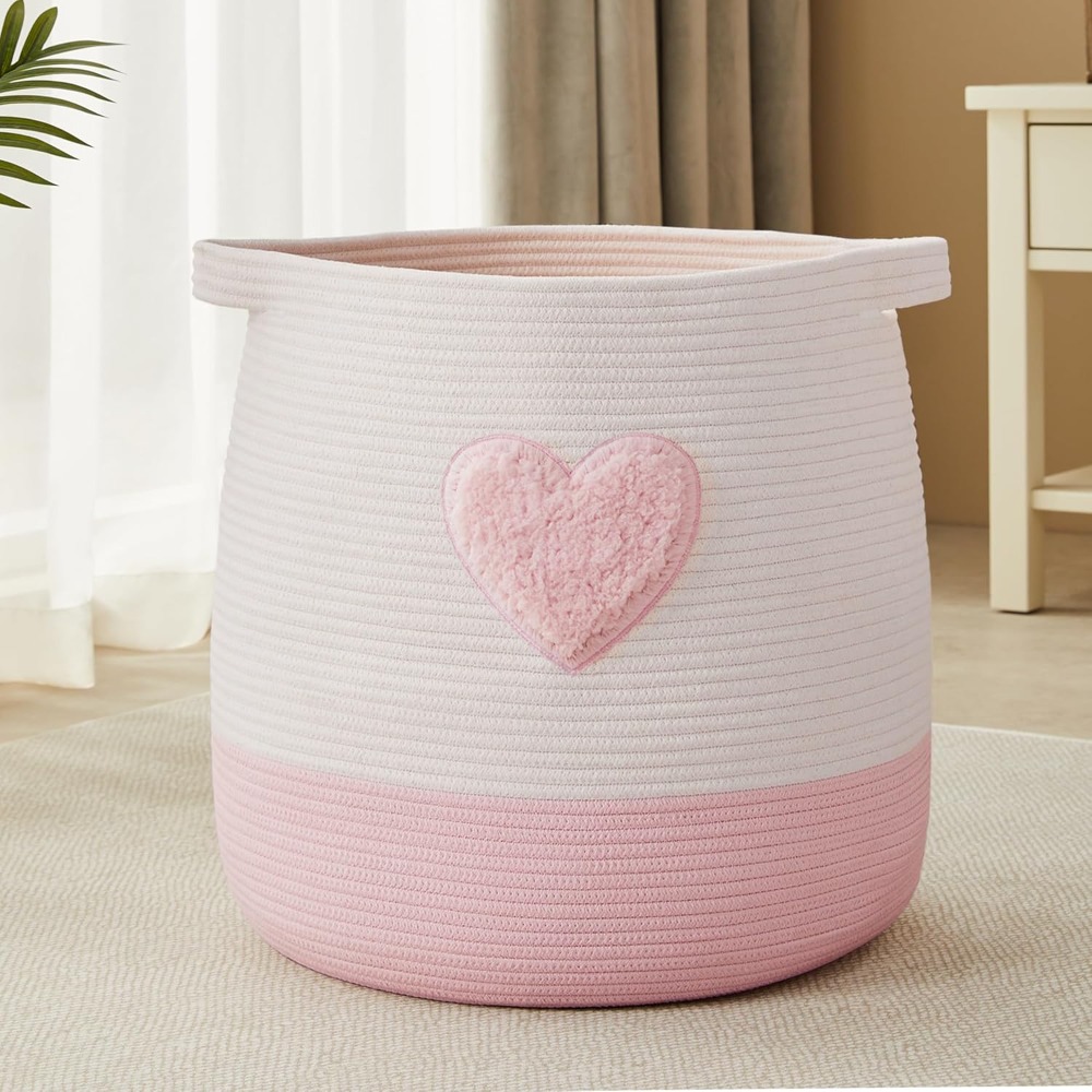 Baby Nursery Girl - Roze wasmand mand voor kinderen meisjes