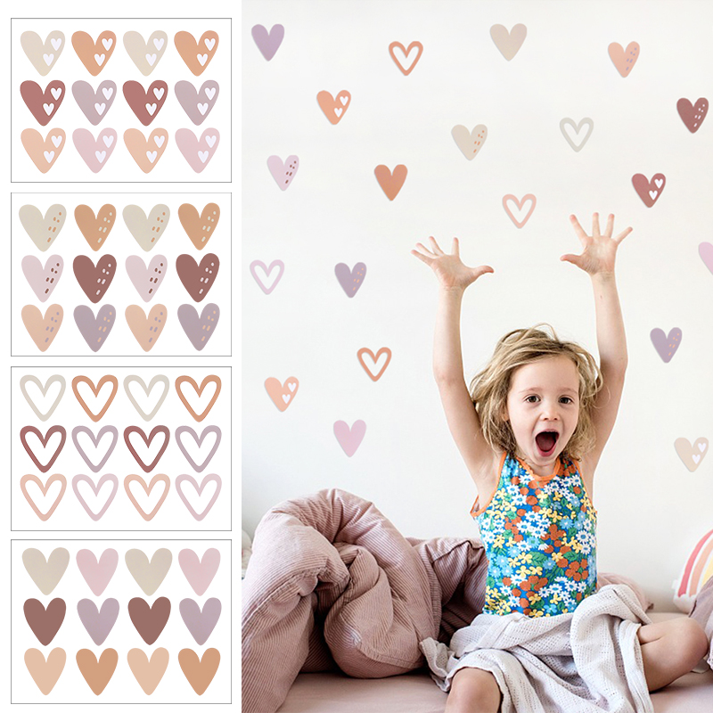 Baby Nursery Murals - 2 Stuks Mooie Harten Ins Muursticker