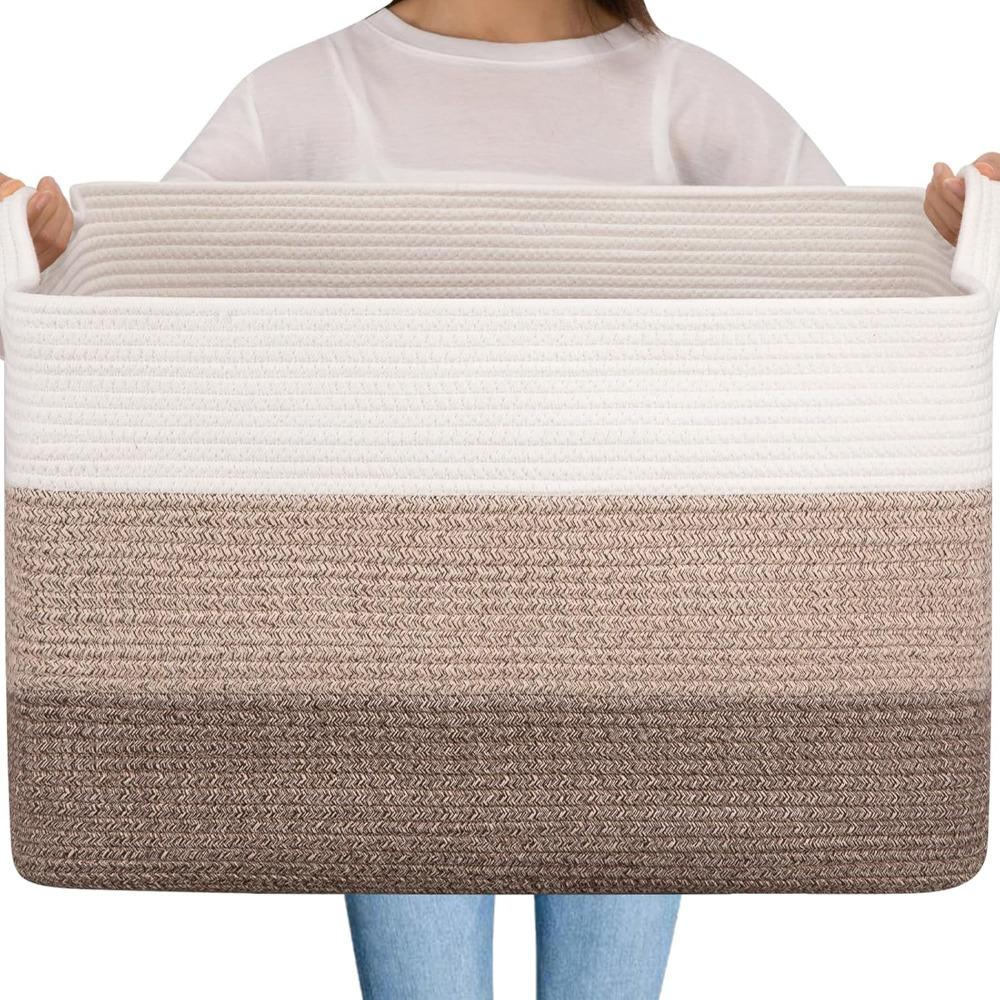 Baby Nursery Laundry Basket - Extra grote 65L geweven opbergmand van