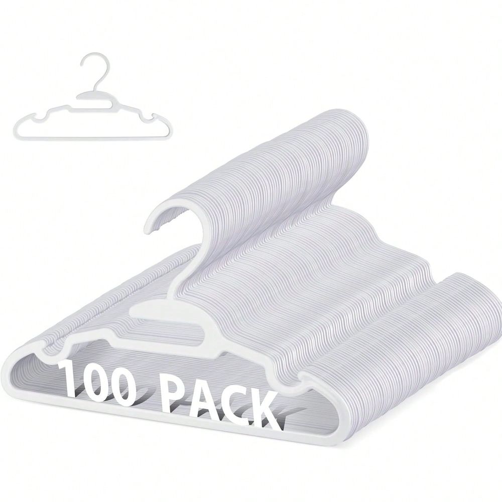 Baby Nursery Closet - 70 100-pack kinderhangers Plastic babyhanger voor