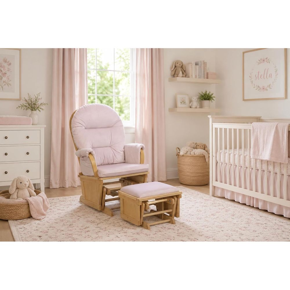 Baby Nursery Nurse - Madison Nursery Schommelstoel met voetenbankje, houten