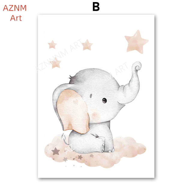 Olifant Ballon Regenboog Maan  - Baby Nursery Fabric recensie en prijs