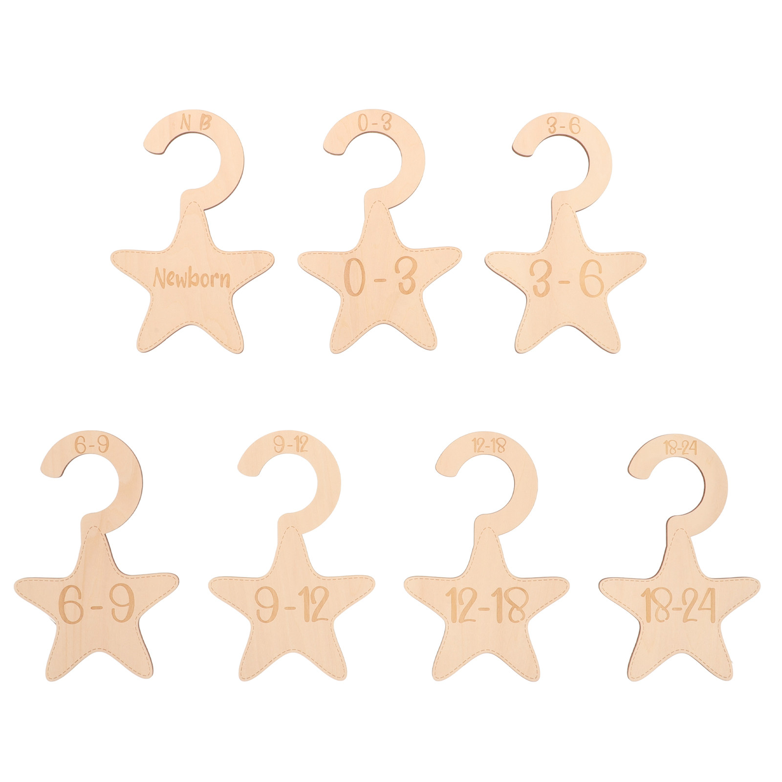 7-delige babykleding kastverde - Baby Nursery Closet recensie en prijs