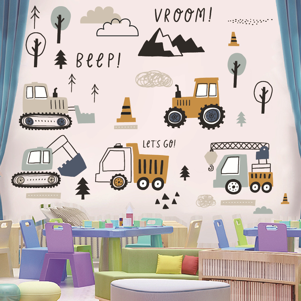 Cartoon graafmachine techniek  - Baby Nursery Wallpaper recensie en prijs