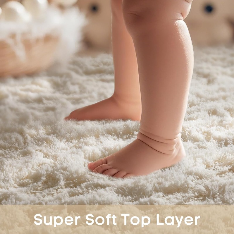 Rond Crème Wit Tapijt Zacht Pl - Baby Nursery Game recensie en prijs
