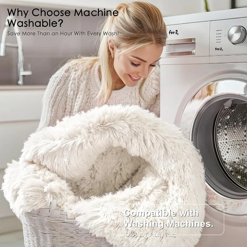 Rond Crème Wit Tapijt Zacht Pl - Baby Nursery Game recensie en prijs