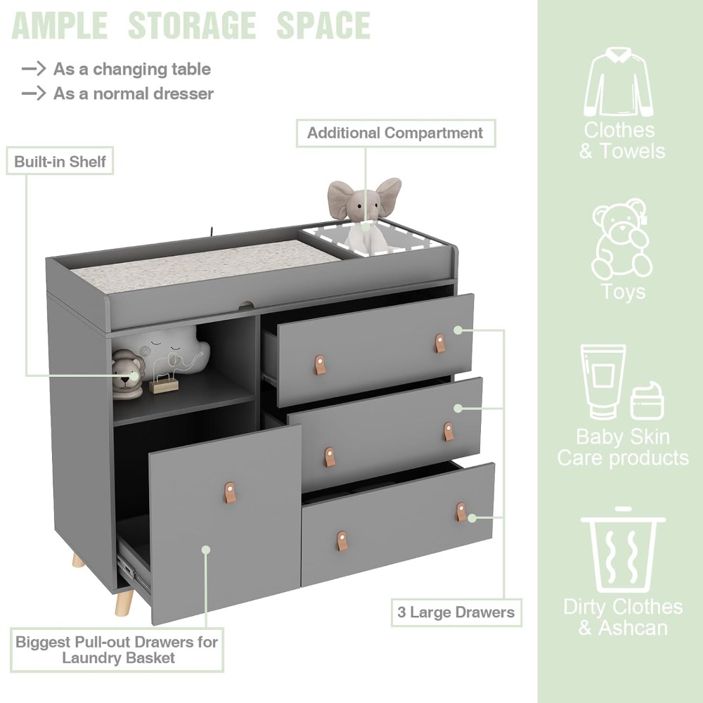 Babycommode commode, twee-in-é - Baby Nursery Laundry Basket recensie en prijs