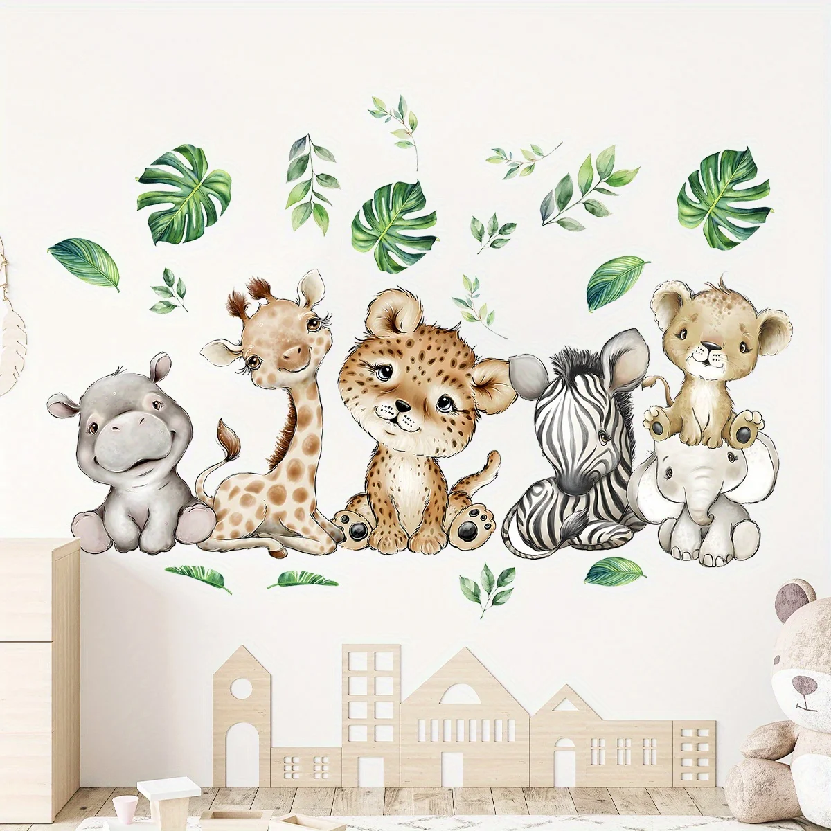 1PC Cartoon Leuke Nijlpaard Ti - Baby Nursery Wallpaper recensie en prijs
