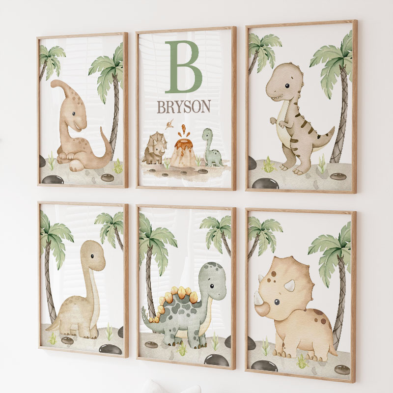 6 soorten neutrale dinosaurus  - Baby Nursery Tree recensie en prijs