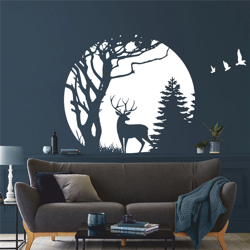Cirkel bos herten pijnboom muu - Baby Nursery Tree recensie en prijs