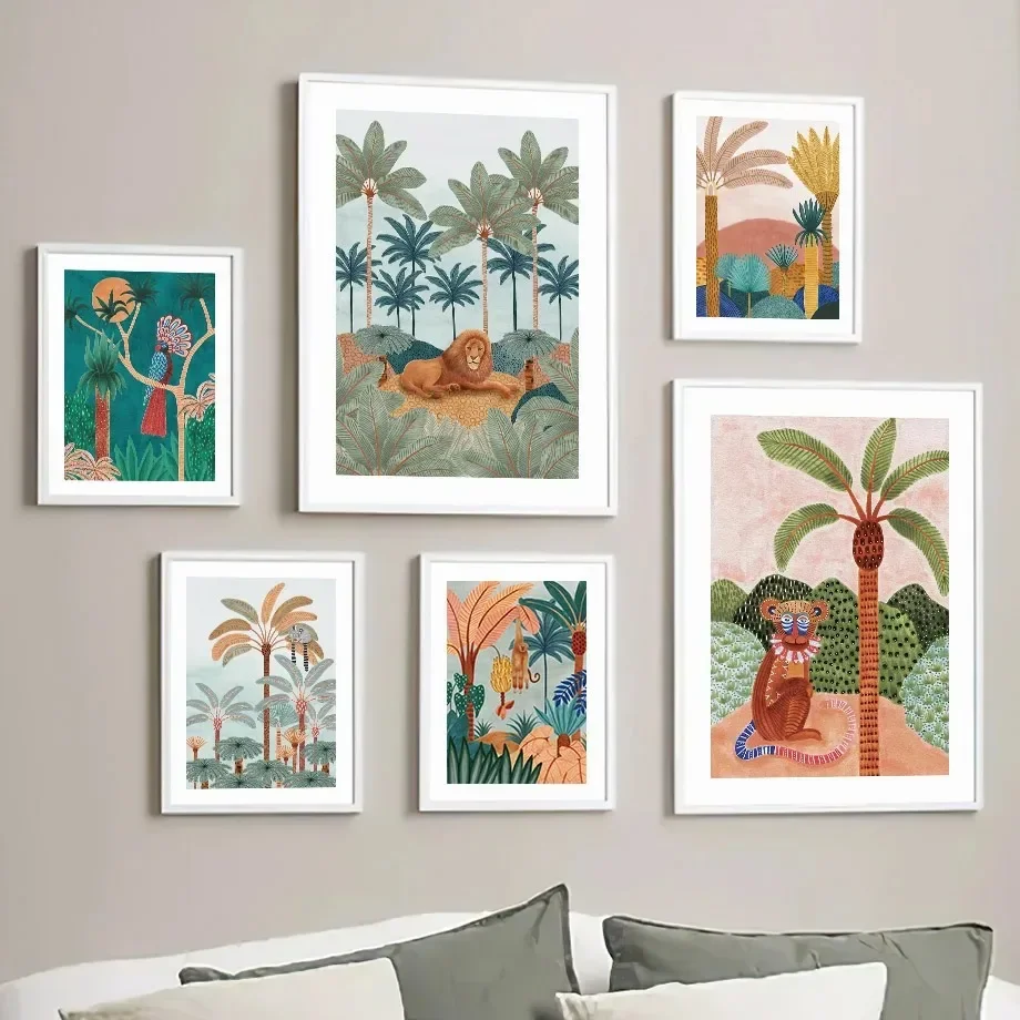 Boho Jungle Dieren Tijger Aap  - Baby Nursery Tree recensie en prijs