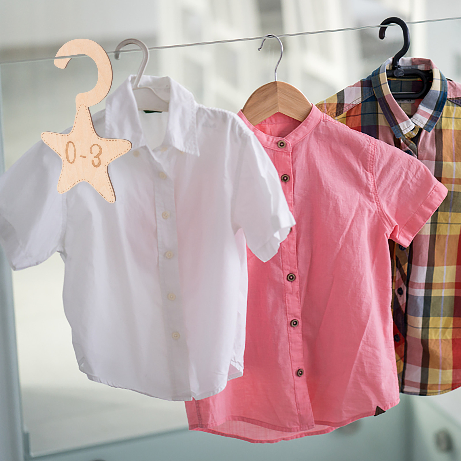 7-delige houten kledingkastver - Baby Nursery Closet recensie en prijs