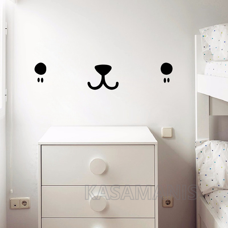 Leuke Kawaii Gezicht Wall Art  - Baby Nursery Murals recensie en prijs