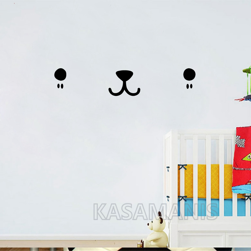Leuke Kawaii Gezicht Wall Art  - Baby Nursery Murals recensie en prijs
