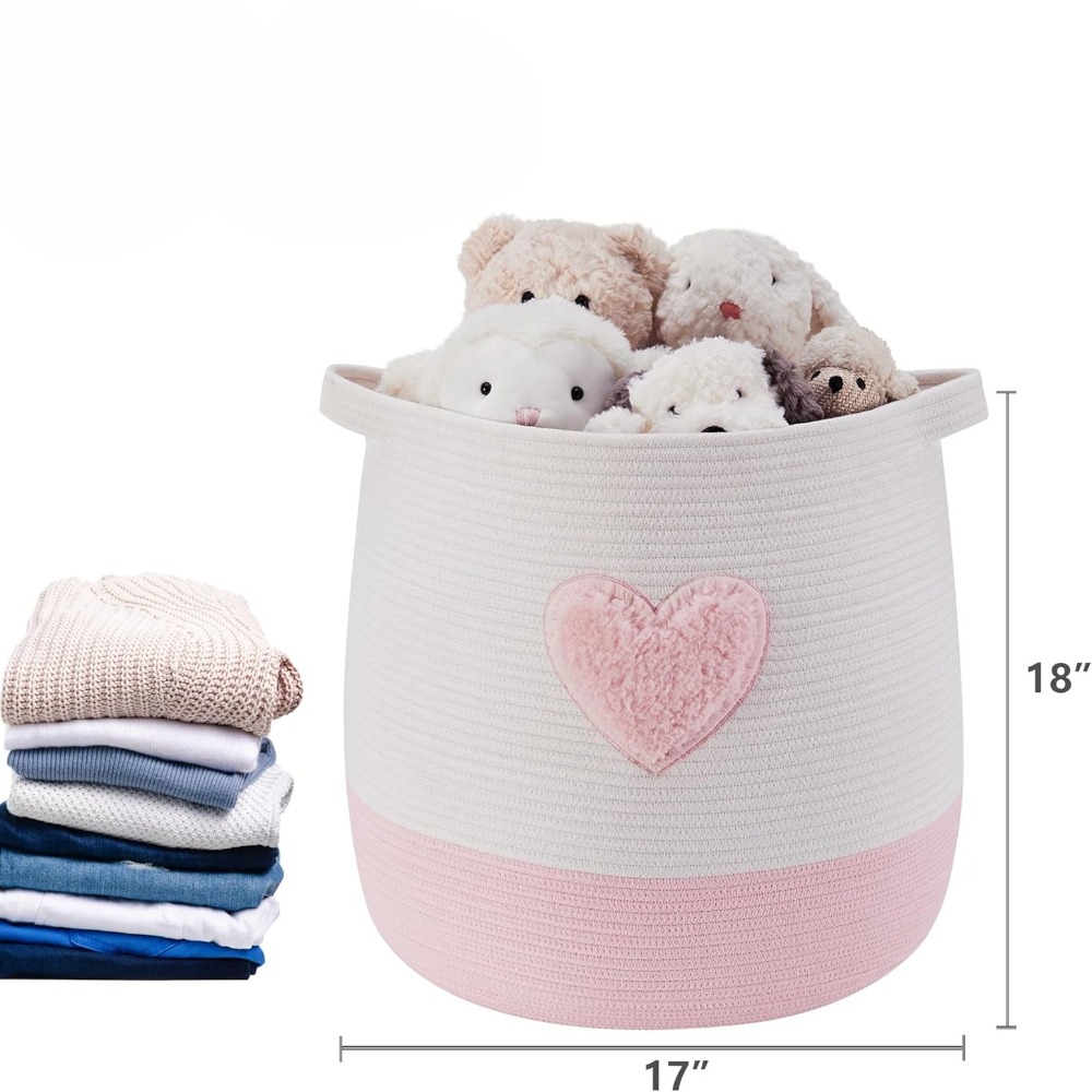 Roze wasmand mand voor kindere - Baby Nursery Girl recensie en prijs