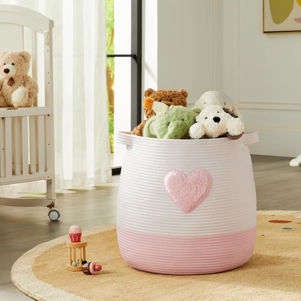 Roze wasmand mand voor kindere - Baby Nursery Girl recensie en prijs