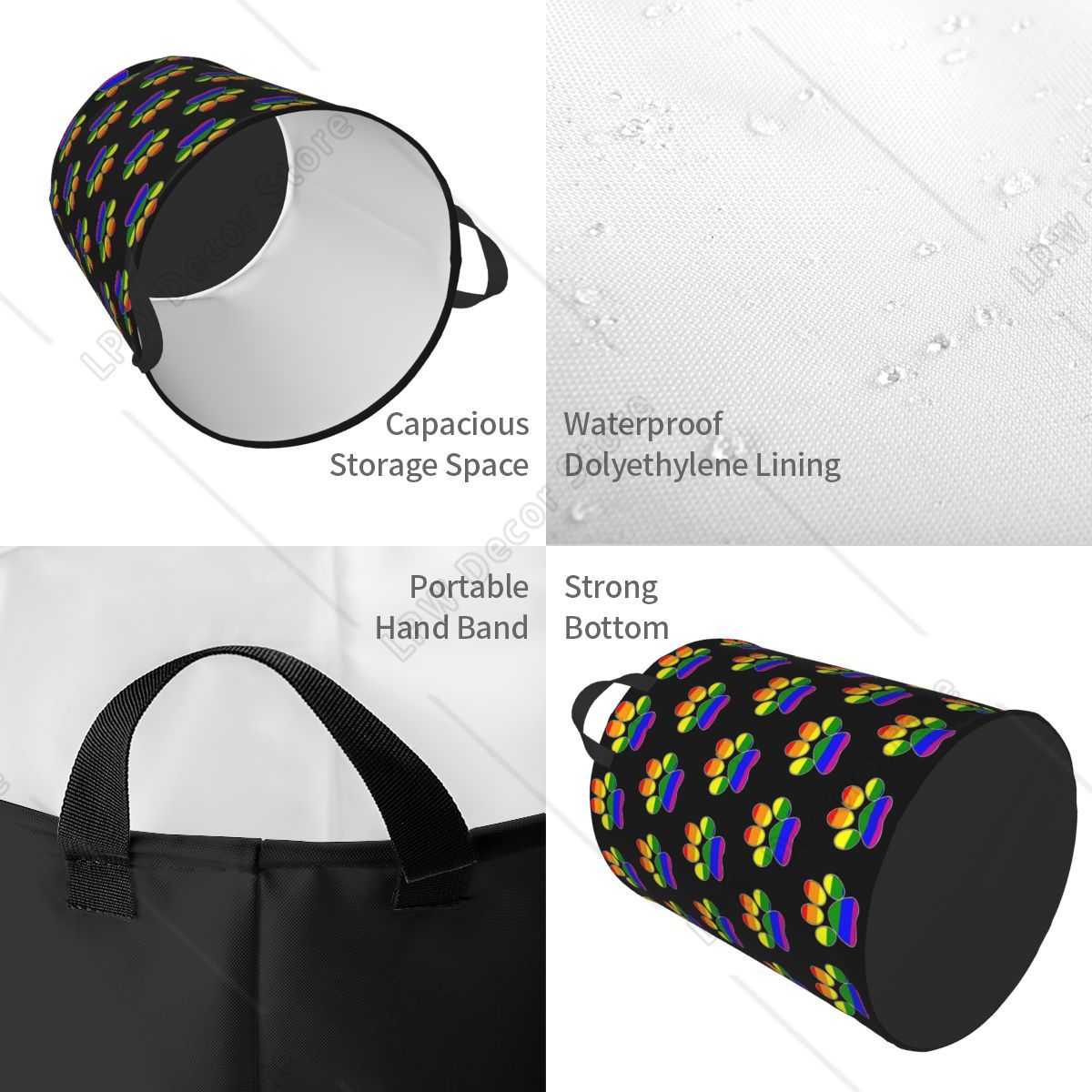 Aangepaste LGBT Pride Gay Paw  - Baby Nursery Laundry Basket recensie en prijs