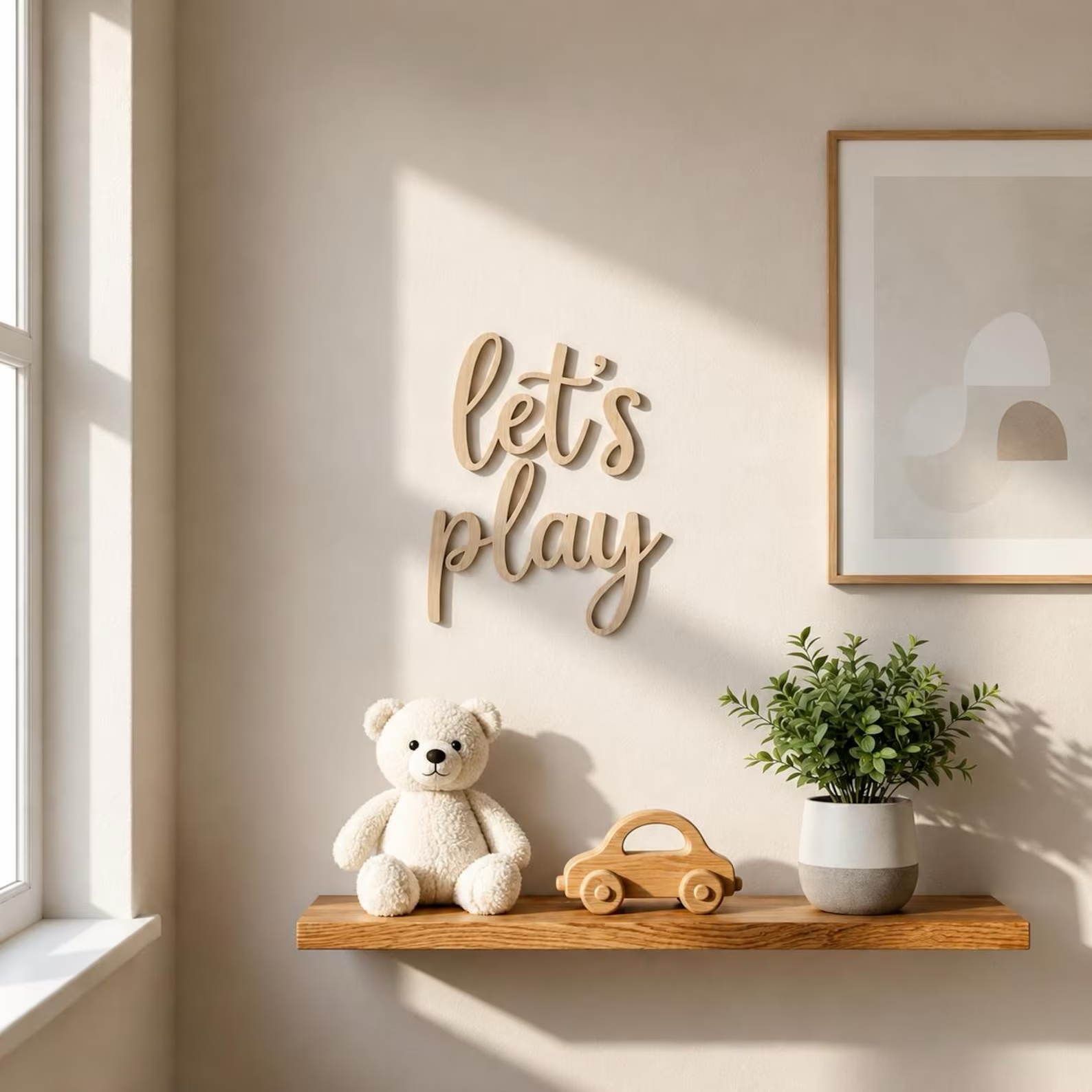 Laten we spelen houten wandbor - Baby Nursery Room recensie en prijs