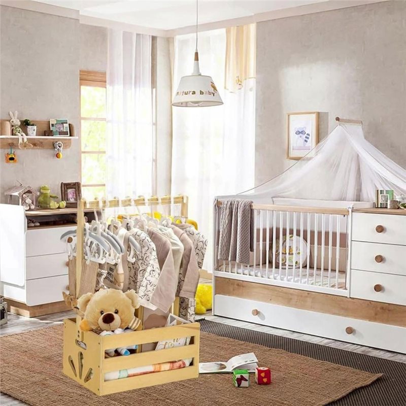 Houten babyshower cadeaumand m - Baby Nursery Closet recensie en prijs